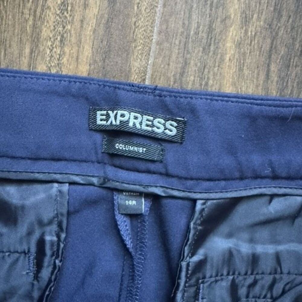 Express 14R Columnist crop navy blue pants - Picture 4 of 4
